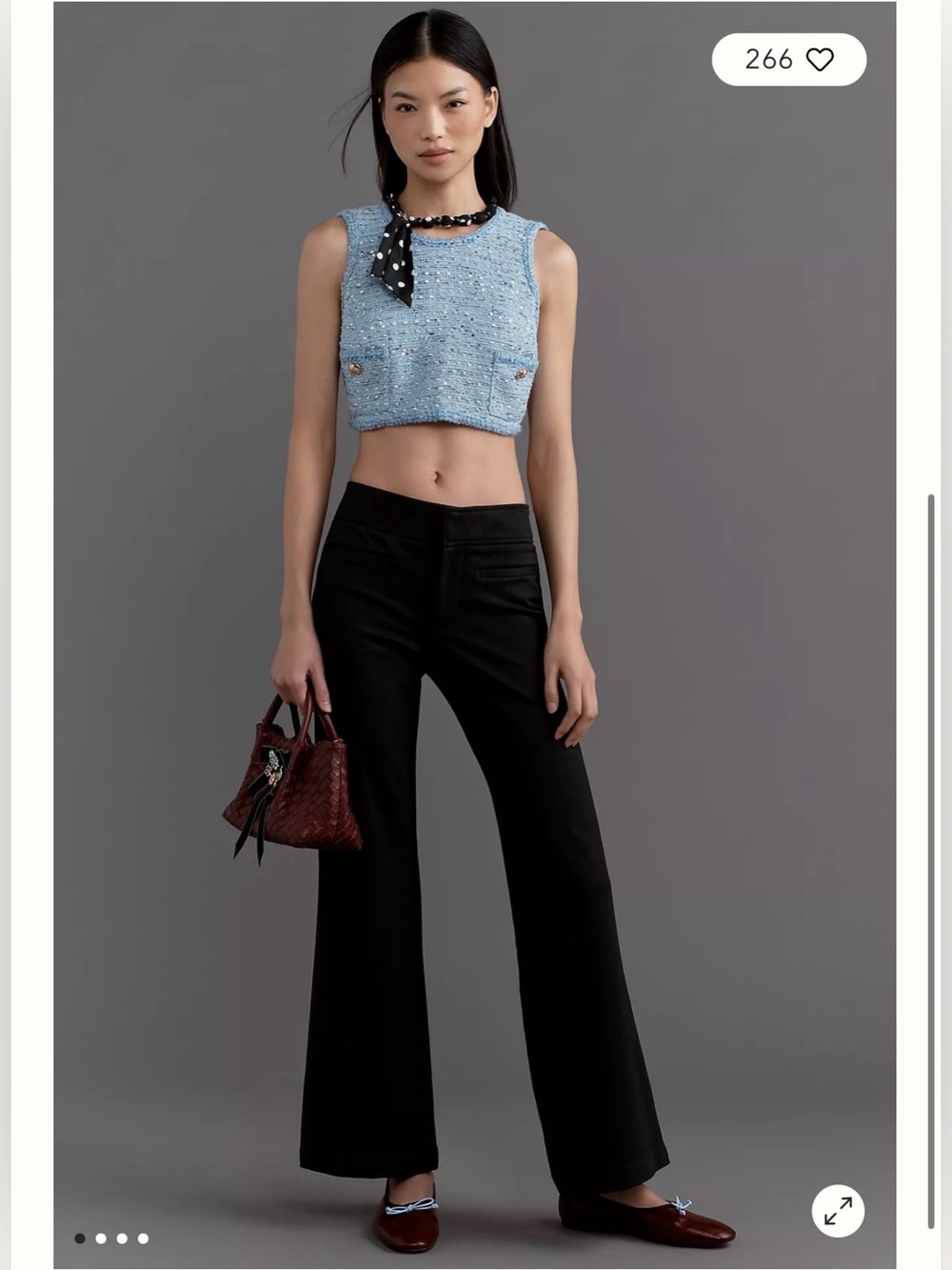 Maeve Anthropologie Black Pull-On Flare Pants Size 4
